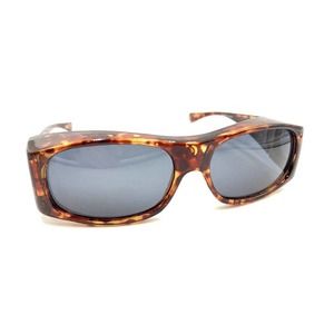 FitOvers Classic FI012 Tortoise Brown Wrap Sunglasses Gray Lens 135 Designer